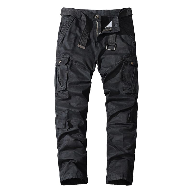 Herrenbekleidung, Overalls, Freizeithosen, gewaschene Hosen, reine Baumwolle, locker_voghion.com