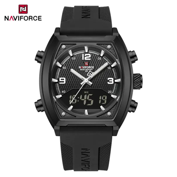 Herren Militär Dual Display Uhr Neue Tonneau Zifferblatt Quarz Armbanduhr Männer Wasserdichte Sport Uhren Analog Digital Uhr_voghion.com