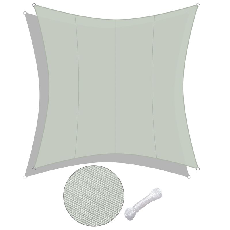 16x16ft Rectangle Sun Shade Sail/Grey_voghion.com