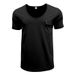 Pocket Clothing Men's V-Neck Solid Color Plus Size Casual Short Sleeve T-Shirt_voghion.com