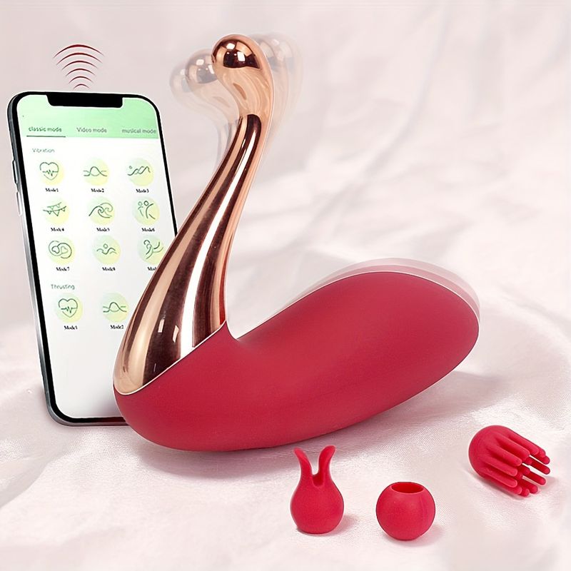 Little Swan Remote Control Vibrator APP Wireless Masturbator For Women Wearable Strong Vibration Silent Erotic Use_voghion.com