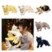Plush Cat Realistic 31cm Doll Soft Stuffed Kitten Toy In Pure Grey White Yellow And More For Pet Kids Collection_voghion.com
