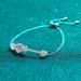 Bracciale da donna in argento puro con doppia catena push-pull e moissanite da 2 carati_voghion.com