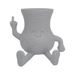 Edgy Modern Middle Finger Planter - Smiling Face Succulent Pot For Courtyard & Handicraft Decor
_voghion.com