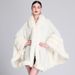 Fur collar cape cape loose knit cardigan plus-size cape coat for women_voghion.com