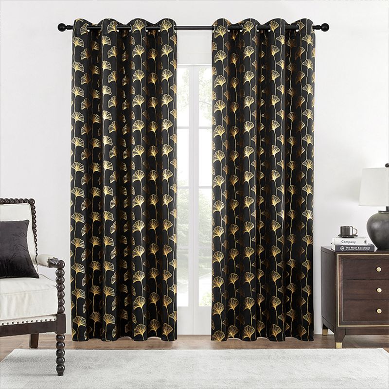 Ginkgo Leaf Curtains Blackout Warmth Cold Special Curtains_voghion.com