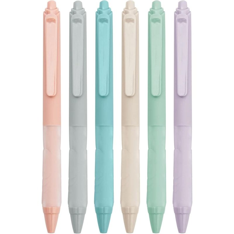 Ballpoint Pens Medium Point 1mm Black Pen With Super Soft Grip Ball Point Pen For Men Women Retractable Pens 6pack_voghion.com