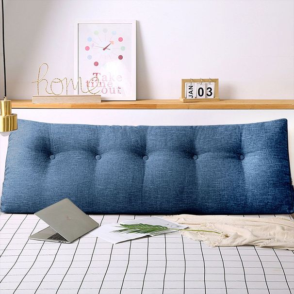 SOGA 180cm Blue Triangular Wedge Bed Pillow Headboard Backrest_voghion.com