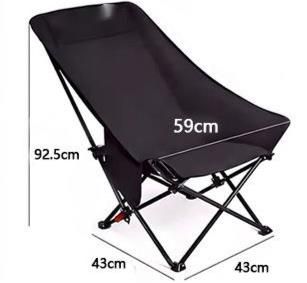 Sedia da campeggio imbottita, imbottita, regolabile in quattro posizioni, reclinabile, pieghevole, per ufficio e campeggio_voghion.com