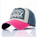 Fashionable Outdoor Sun Cap Visor Patch Color Matching Letter Wash Cloth Coated Baseball Cap_voghion.com