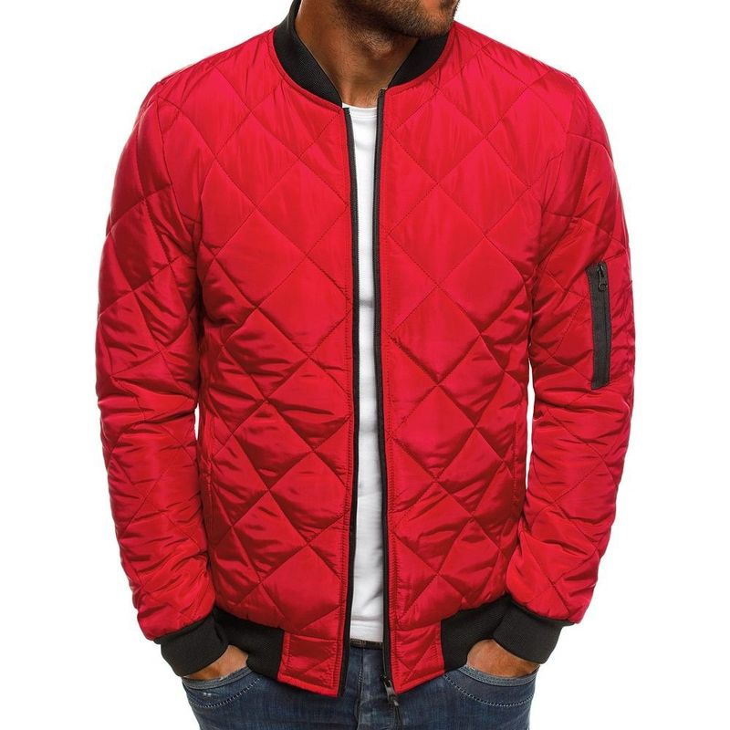 2022 European Size Jacket Autumn Winter Men's Loose Fit Quilted Cotton Coat_voghion.com