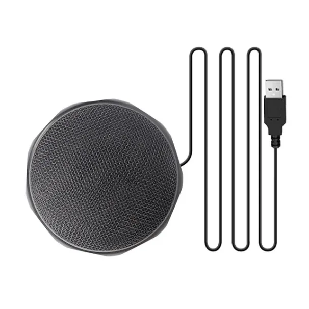 Microfono a condensatore omnidirezionale USB Microfono con pickup in metallo per riunioni Computer Desktop Laptop PC Chat vocale Videogioco_voghion.com