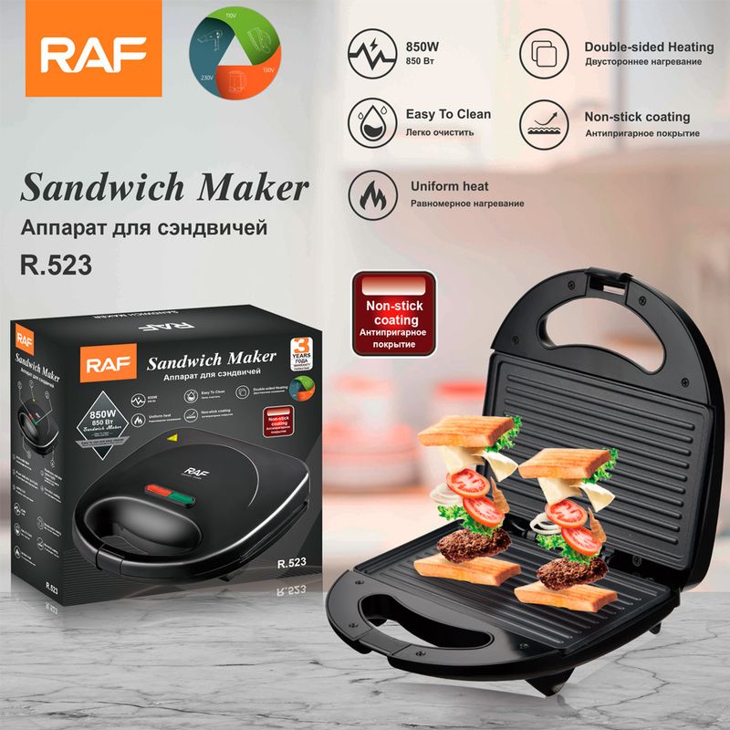 RAF Evropský standard Přeshraniční Domácí multifunkční Topinkovač Lehký Snídaňový Sand Oboustranný Ohřev Steak hine_voghion.com
