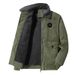 Wattierter Herren-Herbstmantel mit Cordrevers, Lammwollfleecejacke_voghion.com