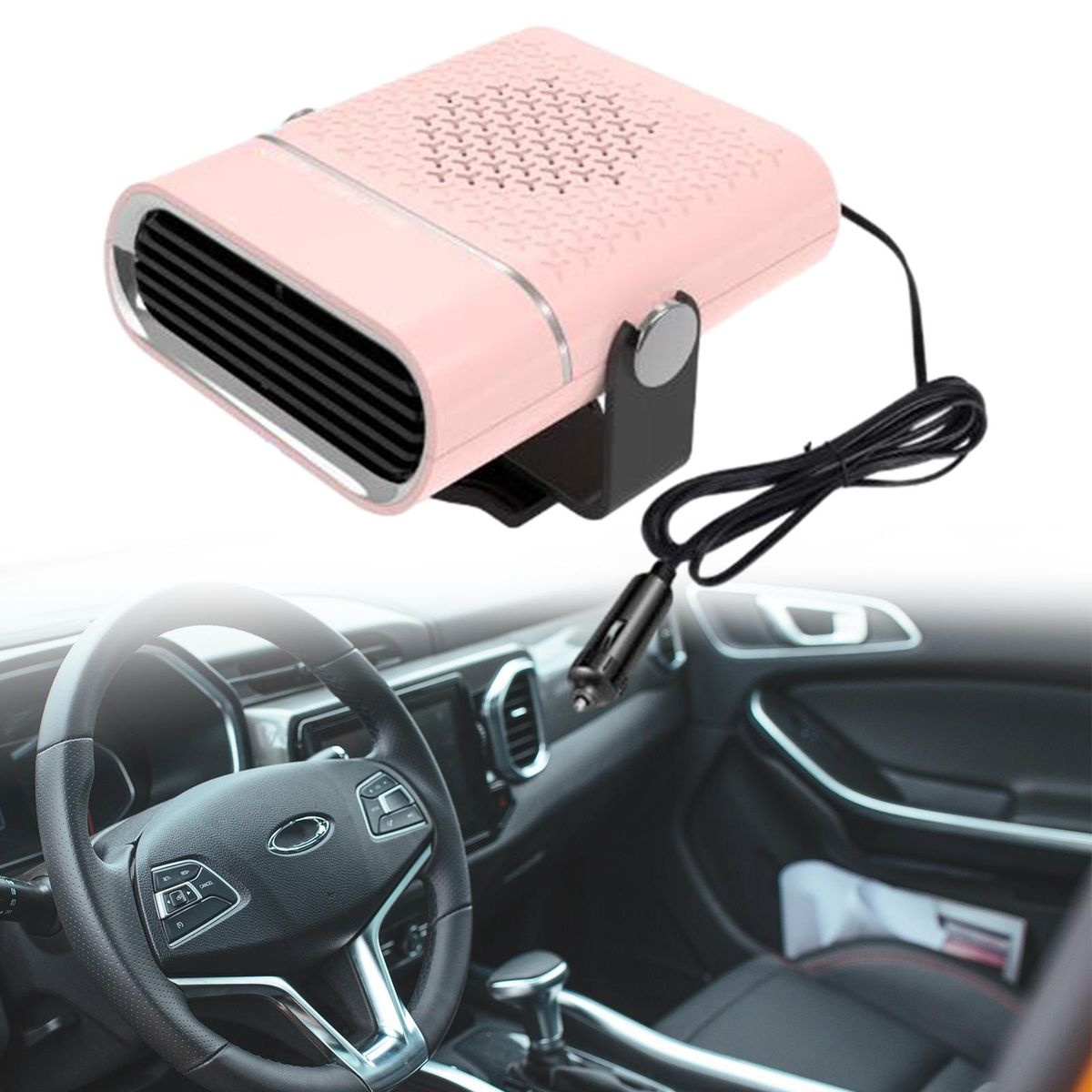 Car Heater for Winter Compact Windshield Defroster Demister Plug into Lighter_voghion.com