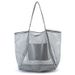 Woven Travel One shoulder Mesh Simple Handbag Outing Portable Beach Bag Available_voghion.com