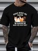 Camiseta divertida con la frase "Los perros me hacen feliz, pero me dan dolor de cabeza". Ideal para regalar. Prenda versátil para uso diario. Suave, unisex, de diseño, transpirable, perfecta para el verano._voghion.com