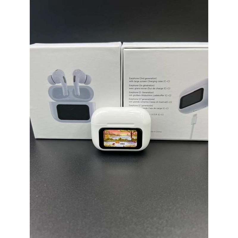 24 New A8 Pro LCD Smart Color Screen Touch Screen Active Noise Cancellation ANC+ENC Bluetooth Headset_voghion.com