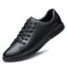 Men's Board Shoes Breathable Soft Sole First Layer Cowhide Sports White Shoes Running Shoes_voghion.com