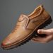 European Warm Series Leather Autumn Casual Loafers Cotton With Fleece Lining Warm Non-Slip Men's Shoes_voghion.com