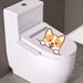 Cute corgi toilet DIY N1039DIY frosted PVC cartoon pet dog sticker_voghion.com