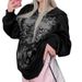 0532 Dark Series Printed Color-Block Long Sleeve BF Style Loose Casual Hooded Zipper Cardigan Sweatshirt Jacket_voghion.com