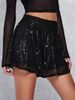 Women's Shiny Sequin Shorts Sparkling Skirt Pants_voghion.com