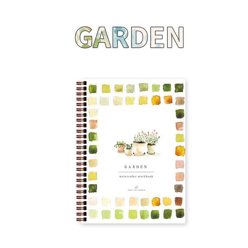 Aquarell-Malbuch für Kinder und Anfänger – 23 x 16,5 cm großes Skizzenbuch zum Thema Winter und Garten, das perfekte Geschenk für Feiertage und besondere Anlässe_voghion.com
