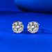 Mujing Jewelry S Silver One Carat Classic Round Cut Simulated Diamond Fashion Versatile Earrings For Women_voghion.com