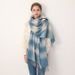 Sciarpa con nappe in finto cashmere scozzese sfumato per scialle oversize caldo e morbido da donna_voghion.com