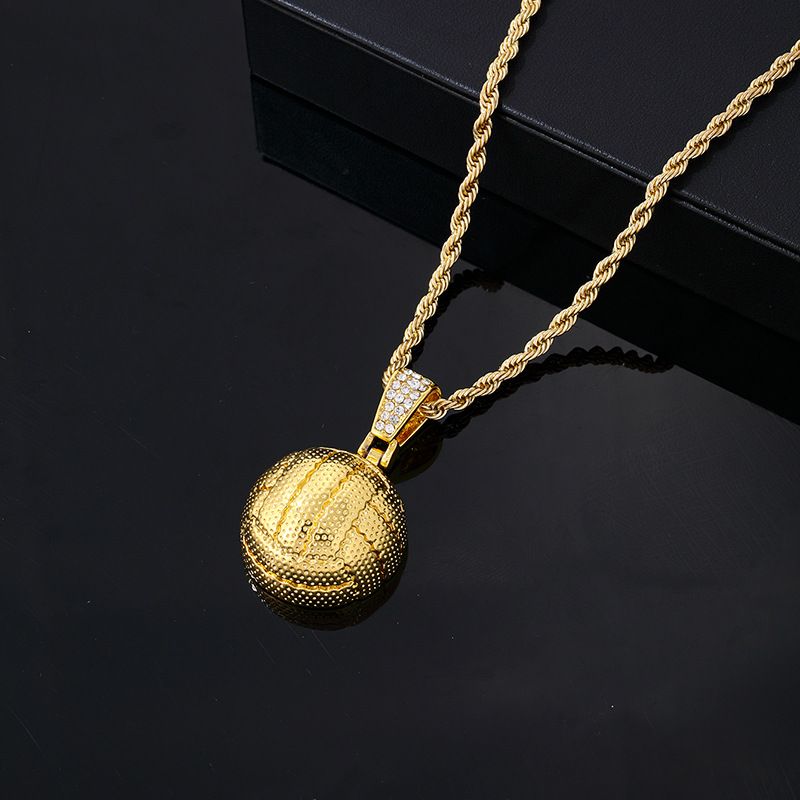 hip hop mode halv volleyball vedhæng mænds legering halskæde populære smykker sportsvedhæng_voghion.com