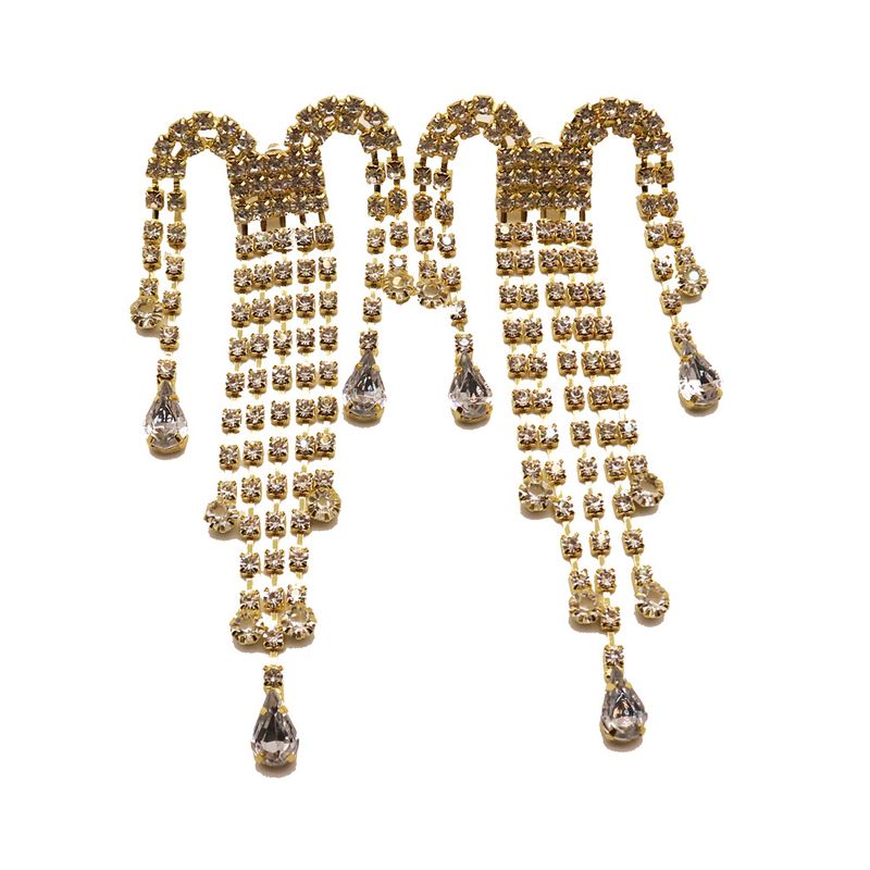 New with Korean temperament, long tassel internet famous street photos, exaggerated earrings, earrings_voghion.com