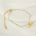 Minimalist Stainless Steel Gold-Plated Personality T-Bar Barbell Pendant Round Bead Chain Anklet For Women_voghion.com