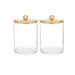 Storage Organizer Holder Canister Apothecary Jars With Lid For Cotton Rounds Acrylic Cosmetic Candy Snacks Desktop Storage Box_voghion.com