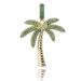 Gioielli Hip Hop da uomo - Ciondolo a forma di albero di cocco massiccio con zirconi colorati micro-intarsiati, catena a corda da 24" inclusa (oro/argento) Gioielli Hip Hop_voghion.com