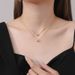 Schlichte Halskette mit kleinem Taillenanhänger, rechteckige Zirkonia-Halskette, doppellagig, stapelbar, High-End-Nische, klassisches Geschenk für Frauen_voghion.com
