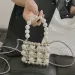 Borsa a tracolla quadrata mini da donna, casual, fatta a mano, con perle, alla moda, estiva, da spiaggia_voghion.com