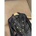 Women's Clothing Black short shoulder pads small casual suit leather jacket suit jacket female pu leather jacket female jacket _voghion.com