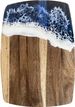 Tábua de corte de madeira com padrão de onda azul de resina, tábua de charcutaria, tábua de servir queijo, tema oceano, carne, vegetais, frutas, bandeja de festa para preparação de refeições na cozinha_voghion.com