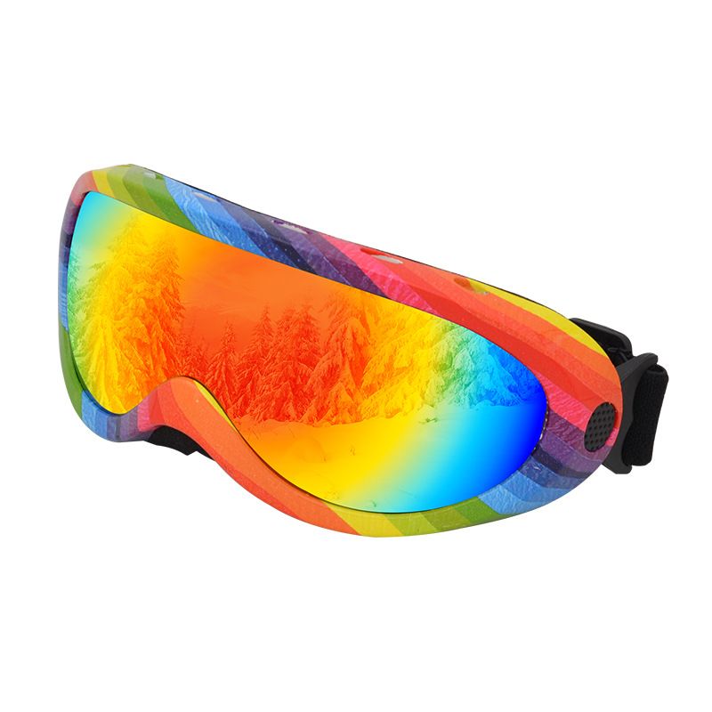 New color single-layer windproof outdoor goggles, men's women's skiing equipment, adult and children's styles_voghion.com