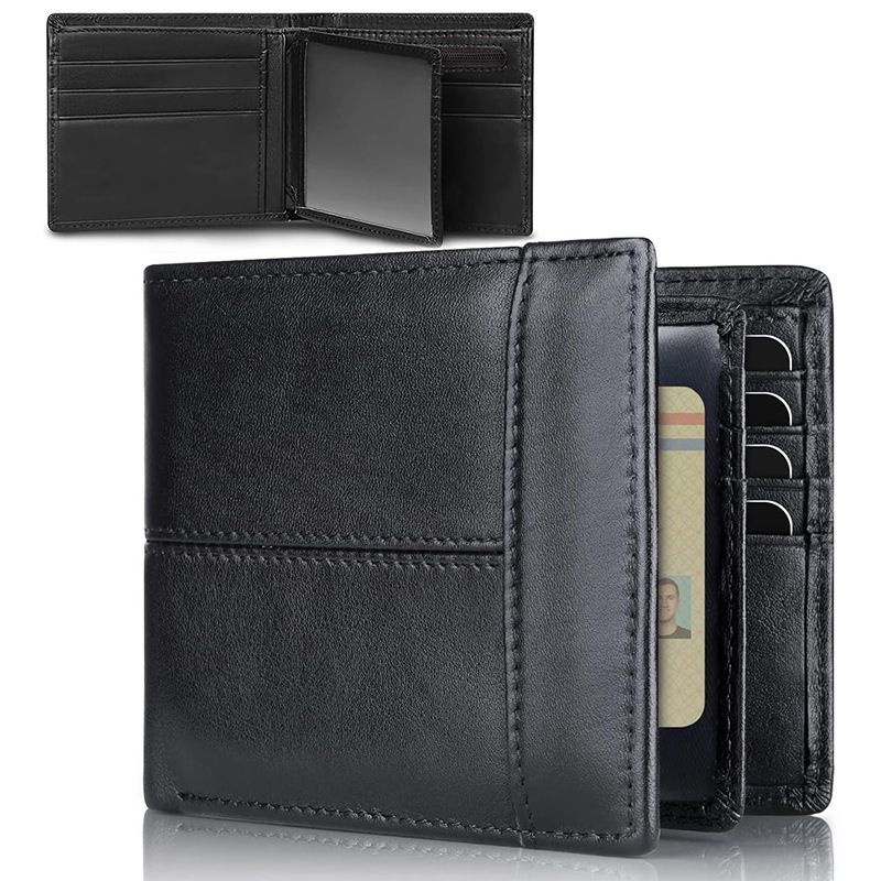 Herren Premium Feeling Geldbörse Leder Portemonnaie Kurze Leder Geldbörse_voghion.com