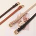 with Gold Buckle Fashionable Wear Women's Belt Niche Design Versatile Thin Style_voghion.com