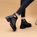 【Soft Sole】Soft Leather Thick Sole Martin Mesh Breathable Boots For Women 2025 Summer Thin New Style_voghion.com