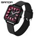 Stylish Minimalist Square Watch With Large Numerals, Waterproof Quartz Movement, Lightweight Silicone Strap For Students And Everyday Wear_voghion.com