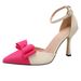 Damen High Heels Mode Damenschuhe Schleife Hohl Stiletto Spitzschleife Damenschuhe Pantoletten Damenschuhe_voghion.com