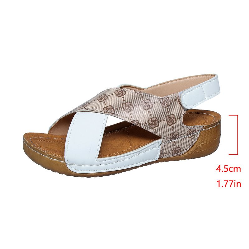 Sandale cu platformă cu velcro Casual pentru damă_voghion.com