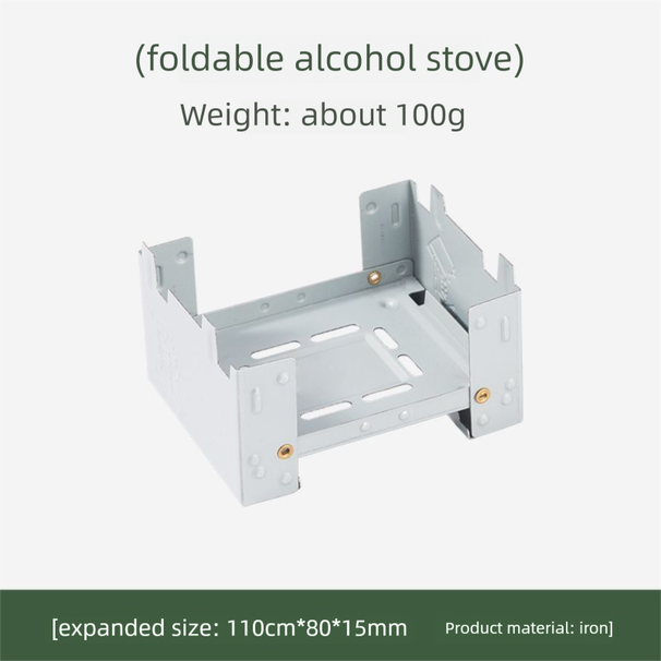 Stufa pieghevole portatile in stile tedesco per esterni, piccola isola, ad alcol solido_voghion.com