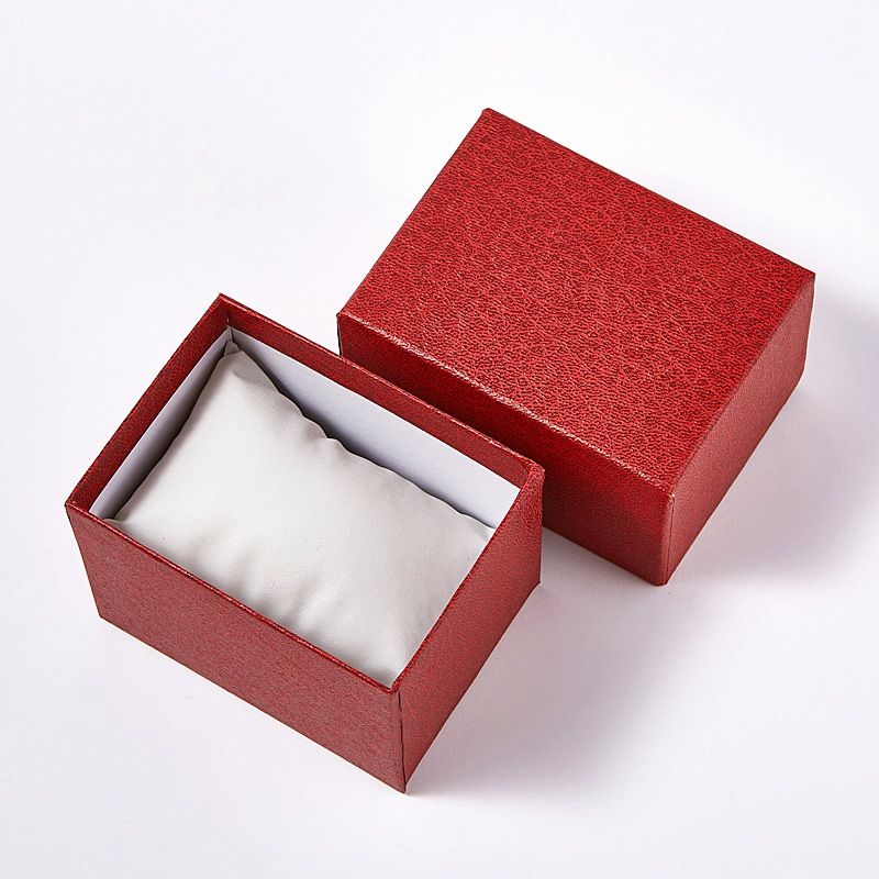 Pudełko na zegarek Skórzana poduszka Pudełko z wzorem liczi Pudełko na zegarek Kwadratowe pudełko na zegarek dla mężczyzn i kobiet_voghion.com