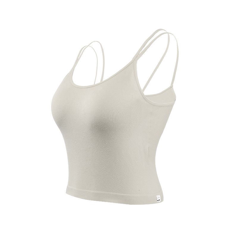 Branded camisole vest for women, cross over beautiful shoulder straps, chest pads, no need to wear bra, one-piece,_voghion.com