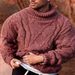Autumn And Winter New Casual Twisted Flower High Collar Men's Solid Color Sweater Men's Knitwear_voghion.com